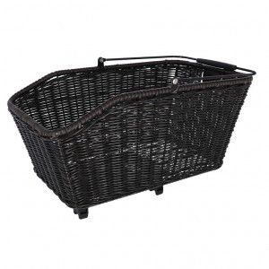 Hinterradkorb KLICKfix Structura GT 44x24x20cm, sw, geflochten, m.KorbKlip