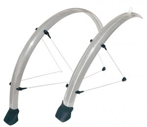 Schutzblechset Stronglight Road 28", 48mm, silber, Kunststoffverbund