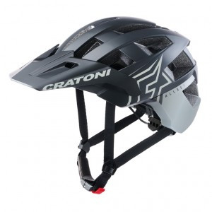 Fahrradhelm Cratoni AllSet Pro (MTB) schwarz/grau matt, Gr. S/M (54-58cm)