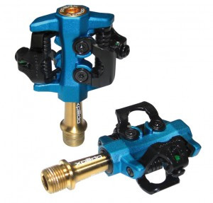 Pedal Xpedo Clipless CXR Pro TI blau/gold, 9/16", zweiseitig XPT