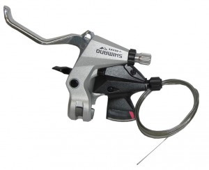 SHIMANO Schalt- / Bremshebel ST-M310 3-fach Links Schwarz / Silber 2 Finger