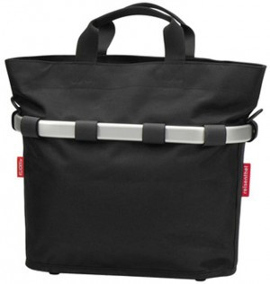 City-Tasche KLICKfix Bikebasket oval schwarz, 34x31x17,5cm, 12ltr, 730g