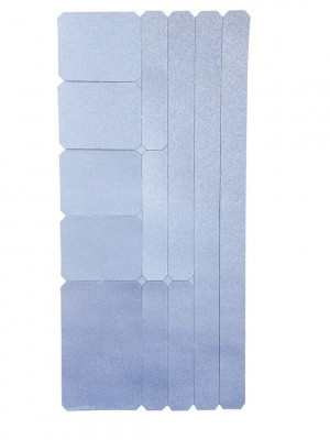 Stickerset WOWOW reflektierend 3M, verschiedene Größen, grau, 8,5x18 cm
