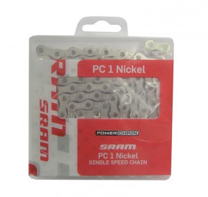 Kette SRAM PC 1 Nickel/Silber 1/2" x 1/8", 114 Gl., 1-Fach, PowerLock
